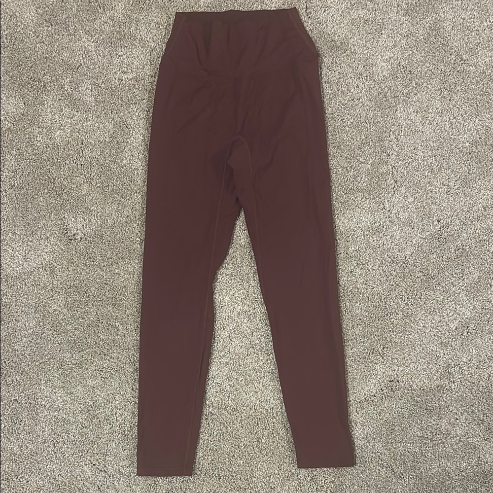 High-Waisted Burgundy Leggings - Lululemon